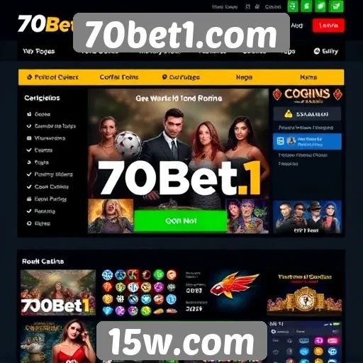 Experiência do usuário na navegação do 70bet1.com